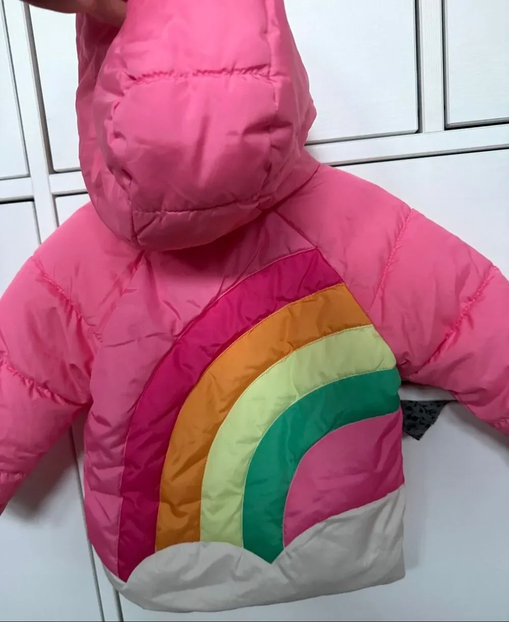 Old Navy 18-24 Months Baby Girl Water Resistant Rainbow Quilted Puffer Jacket